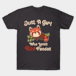 Girl gift red panda T-Shirt T-Shirt